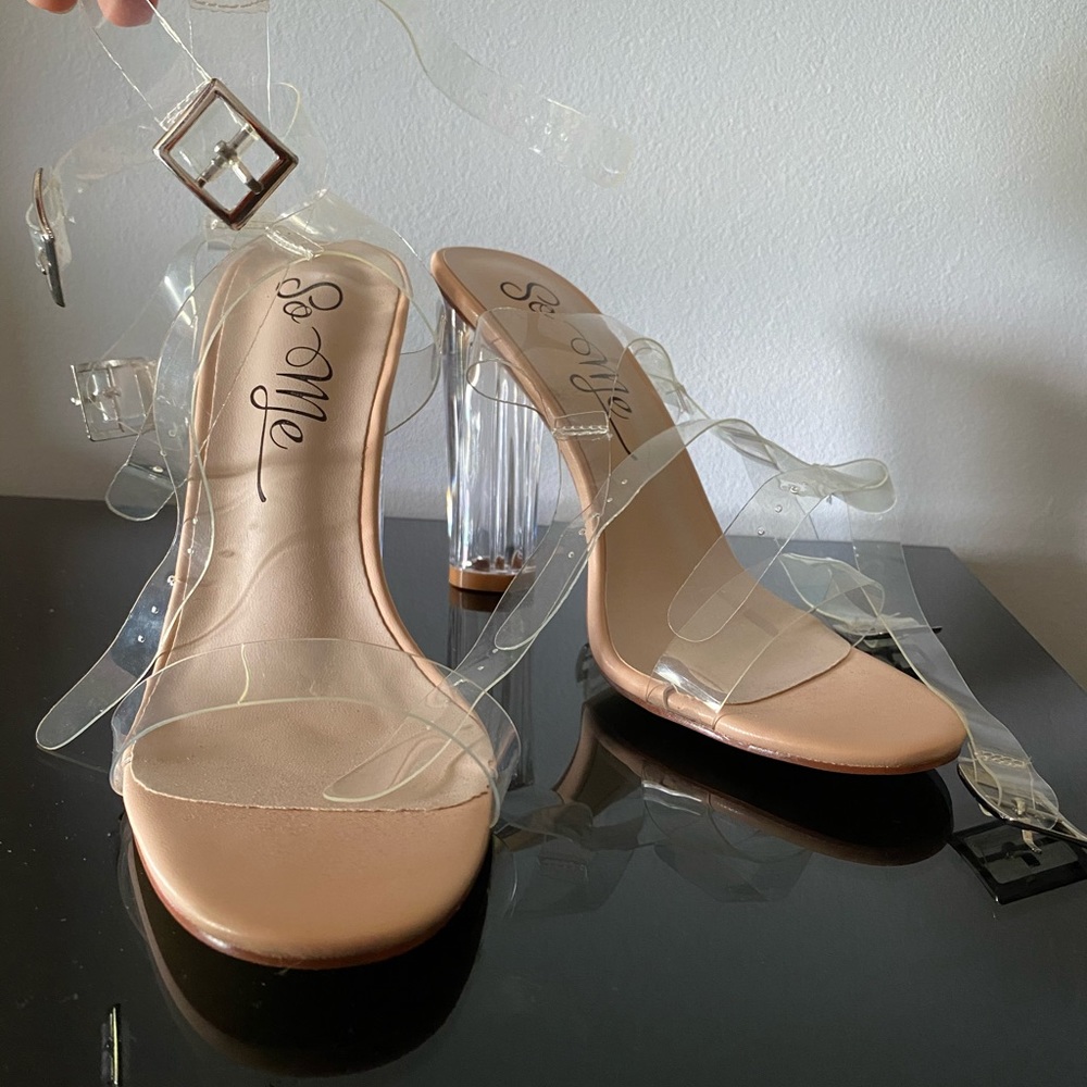 Fashion Nova clear heels
